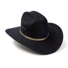Western Express Black Felt Western Cattleman Hat - 2 of 4