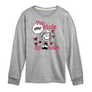 Boys' - Peanuts - Patty Stole My Heart Long Sleeve Graphic T-Shirt - 1 of 4