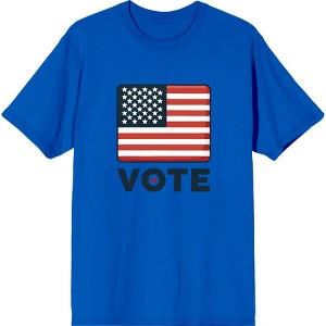 Vote American Flag  Adult Crew Neck Short Sleeve Tee - 1 of 2