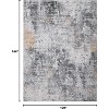 Abstract Runner Rug - Washable non-slip foldable carpet with low pile for high-traffic areas - 2 of 4