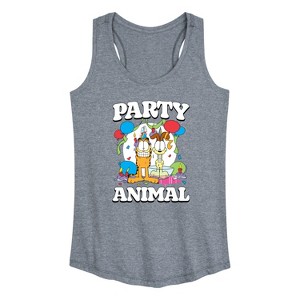Women's - Garfield - Party Animal Graphic Racerback Tank - 1 of 4