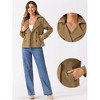 Allegra K Women's Casual Notched Lapel Double Breasted Outerwear Short Jacket - 2 of 4