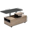 NicBex Modern Rectangle Coffee Table with Lift Top and 3 Storage Drawers for Living Room - 2 of 4