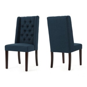Set of 2 Blythe Tufted Dining Chairs Navy Blue - Christopher Knight Home, Blue Blue