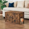 Cat Litter Box Enclosure - Hidden Furniture with Removable Divider - Indoor Cat House,  End Table - 31.5 x 20.9 x 19.7 Inches - 3 of 4