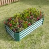 Rectangle Metal Raised Bed Garden,Metal Plant Pots Outdoor with Open Bottom Design,Garden Planter Boxes for Flowers,Vegetables-Coolbibila - 2 of 4