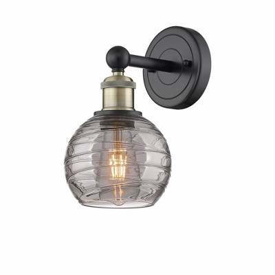 Athens Deco Swirl - 1 Light Wall Sconce In Industrial Style-10.5 Inches Tall and 6 Inches Wide