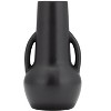 Sagebrook Home 8" Decorative Ceramic Vase with Handles Contemporary Flower Vases for Home - 2 of 4
