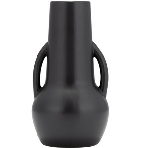 Sagebrook Home 8" Decorative Ceramic Vase with Handles Contemporary Flower Vases for Home - 1 of 4