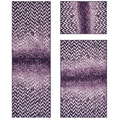 Casablanca Collection 100% Micro Polyester 3 Piece Bath Rug Set - Better Trends