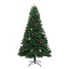 COZONY Pre-Lit Artificial Christmas Tree with Remote Control, Realistic Green Pine Hinged Xmas Tree with Warm White Lights & Metal Stand for Holiday - 3 of 4