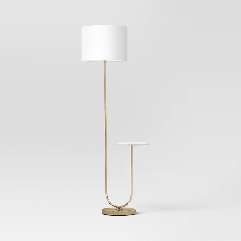 Floor Lamp with Marble Table - Threshold™, 1 of 8