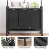 Rolling Laundry Sorter with Hanging Bar, Laundry Hamper with Wheels, Bathroom Basket Organizer with Removeable Bag for Bedroom Laundry Room - 3 of 4