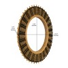 23" Round Bamboo Wall Mirror with Handwoven Hemp Rope, Decorative Boho Mirror for Living Room, Entryway or Bedroom Wall Décor - Cuddlewood - 4 of 4