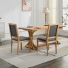 Gulches French Decor Chairs Set of 2, Louis Dining Chairs with Square Backrest and Exquisitely Carved Solid Wood Frame for Living Room£¬Gray - 4 of 4