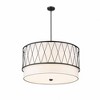Dalton 5-Light Pendant - Modern Steel Fixture with White Shade, 32" x 18.5" - Dimmable - 3 of 4