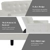 MyDepot Sofa Bed Convertible Loveseat Leather Sofa with Tapered Wood Legs, 74.4 Inch - 3 of 4