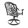 PAGED Metal Patio Dining Chairs Set of 2 Outdoor Swivel Chair with Breathable Fabric for Outdoor - 2 of 4