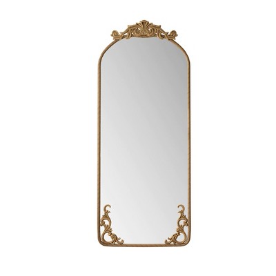 VYNXARIA Full Length Mirrors 58"x24" Arched Bronze Vintage Design for Living Room Bedroom