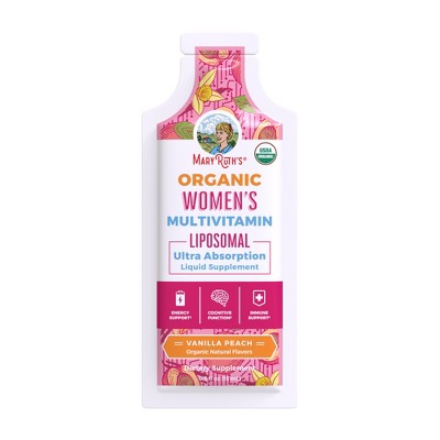 Maryruth's Women's Multivitamin Liposomal, Vanilla Peach, Org, 0.5 Oz ...