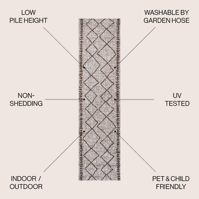 Handwoven Mid-Century Modern Beige/Brown Synthetic Area Rug