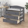 3 Drawers Baby Changing Table, Wooden Diaper Changing Station, - 4 of 4