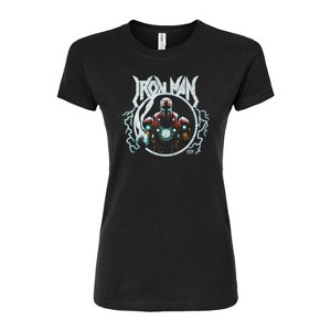 Women's - Marvel - Iron Man Metal Juniors Fitted Graphic T-Shirt - 1 of 2