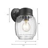 Chloe Lighting Holden Transitional 1 Light Textured Black Outdoor Wall Sconce 10" Tall - 4 of 4