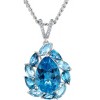 Designs By Gioelli Sterling Silver Blue Topaz And Diamond Pendant - 3 of 3