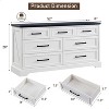 52" Wide Farmhouse 7 Drawers Dresser for Bedroom, Wood Chest of Drawers with Natural Texture for Bedroom, Living Room - 3 of 4