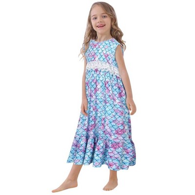 Girls Nightgown Dress Princess Lace Sleeveless Pajamas Cute Nightwear Size 10-12 Years Youth Teen Girls