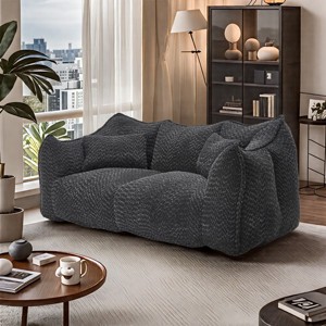 Large Bean Bag Sofa, Soft Recliner Chair with High-Resilience Foam Core, Fits Two People, Perfect for Gaming, Reading & Watching TV-Cuddlewood - 1 of 4