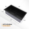 winado 33 Inch Stainless Steel Undermount Integrated Ledge Multifunctional Workstation Sink Set In Black - 2 of 4