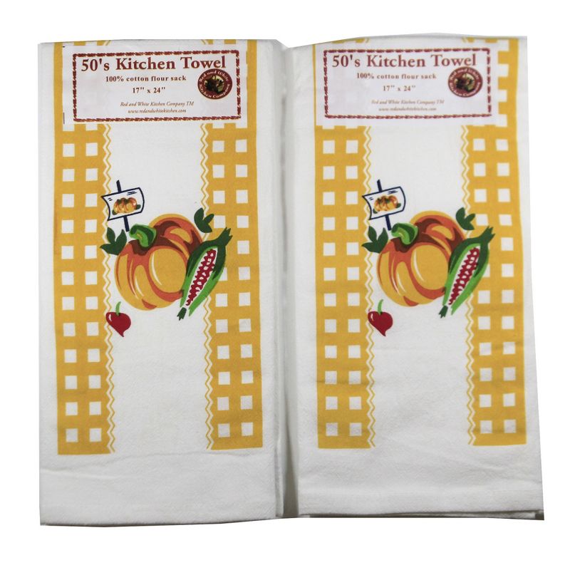 Decorative Towel Pumpkin Harvest Time Towel S/2 100% Cotton Kitchen Fall Corn Vl77.Vl77 Set/2 24.0 Inch Pumpkin Harvest Time Towel S/2 100% Cotton, 1 of 4