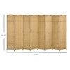 Aghana Digitals 8-Panel Freestanding Room Divider: 5.6' Tall Nature Wood Privacy Screen with Pine - 3 of 4