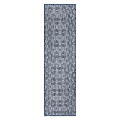 World Rug Gallery Modern Geometric Textured Flat Weave Indoor/Outdoor Area Rug