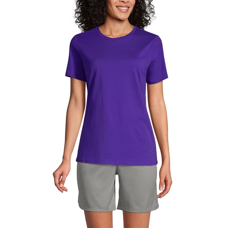Lands' End School Uniform Women's Short Sleeve Feminine Fit Essential T-shirt, 2 of 3