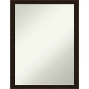 Amanti Art Espresso Brown Non-Beveled Wood Bathroom Wall Mirror - 1 of 4