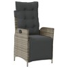 vidaXL Reclining Patio Chairs 2 pcs with Footrest Gray Poly Rattan - 4 of 4