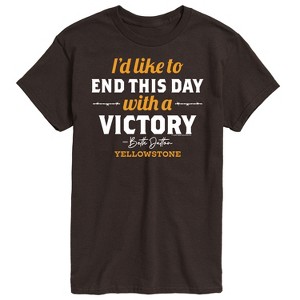 Men's - Yellowstone - I'd Like To End This Day With A Victory Short Sleeve Graphic T-Shirt - 1 of 4
