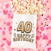 Big Dot of Happiness Adult 40th Birthday White Paper Treat Bags, Black & Gold Individual Greaseproof Brown Paper Sandwich Cookie Bags - 25 Count - 2 of 4