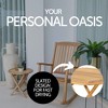 Nordic Teak 20" Natural Outdoor Round Folding Side Table - 3 of 4