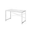 INFURNIC Writing Desk Modern Desk with Chrome Metal Frame and X-Shaped Cross Bar for Office, White, 24"*47"*28" - 4 of 4