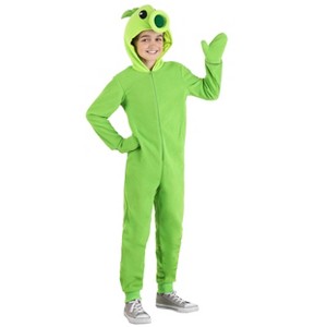 HalloweenCostumes.com Plants vs Zombies Peashooter Jumpsuit Costume for Kids. - 1 of 4