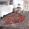 Area Rug - Washable Low Pile Indoor Carpet with Non-Slip Backing Stain Resistant Floor Cover for Living Room Bedroom Office Dining Room - 2 of 4