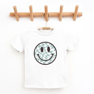 The Juniper Shop Checker Board Smiley Face Toddler Short Sleeve Tee - 1 of 2