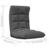vidaXL Folding Floor Chair Dark Gray, Fabric - 4 of 4