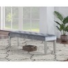 Passion Furniture Geneva Silver Champagne Bench with Chrome Nailheads and Jewel Tufted Seat (20 in. H x  62 in. W x 15 in. D) - 4 of 4