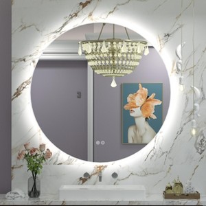 Apmir Super Bright Back LED Lighted Anti-Fog Round/Oval Wall Mirror with Tempered Glass & 3-Year Warranty - 1 of 4