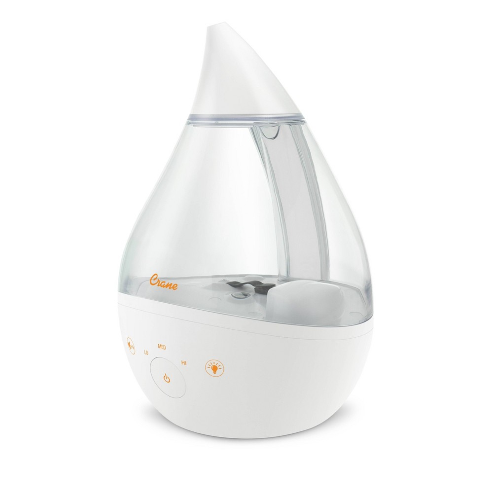 Photos - Humidifier Crane 4-in-1 Drop Ultrasonic Cool Mist  with Sound Machine - Clear/White - 1gal 